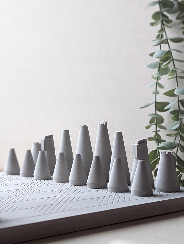 Шахматы из бетона BERGHEIM