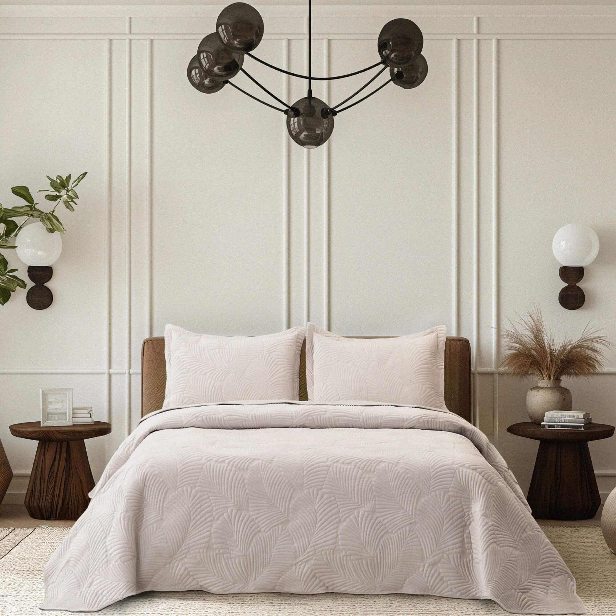 Покрывало с наволочками Mayfair Серебро