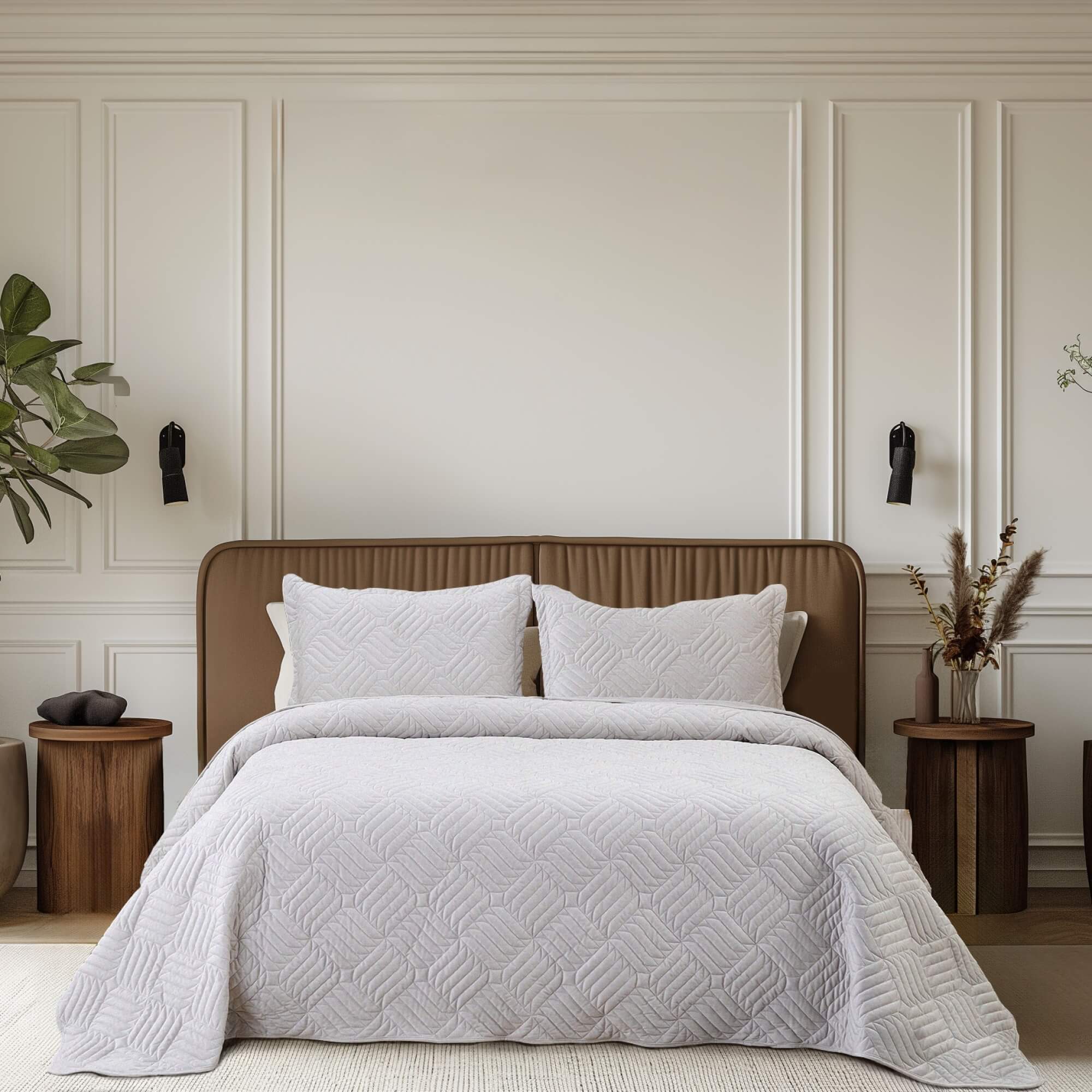 Покрывало с наволочками Dylan Серое