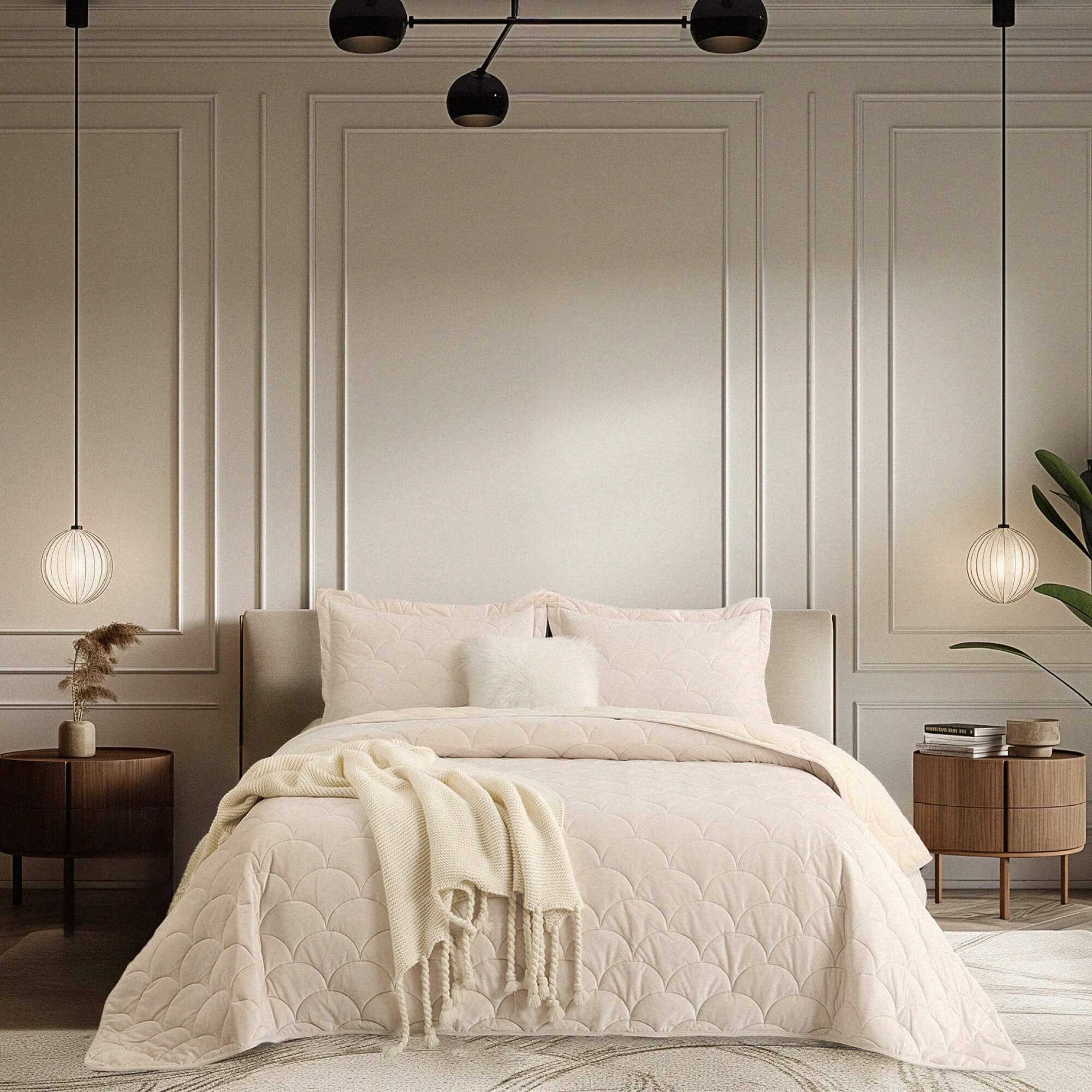 Покрывало с наволочками Tregaron Крем