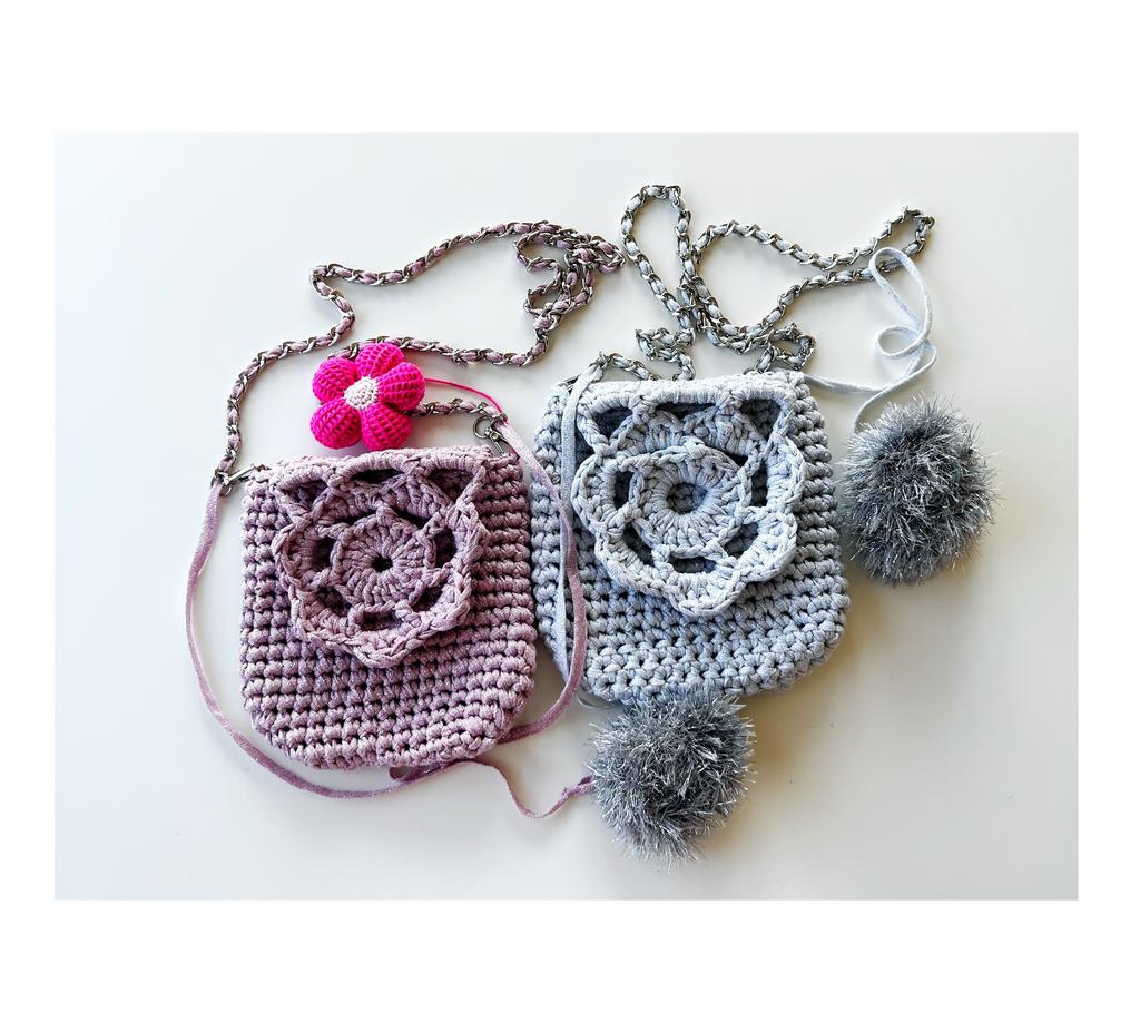 Сумка цветок крючком