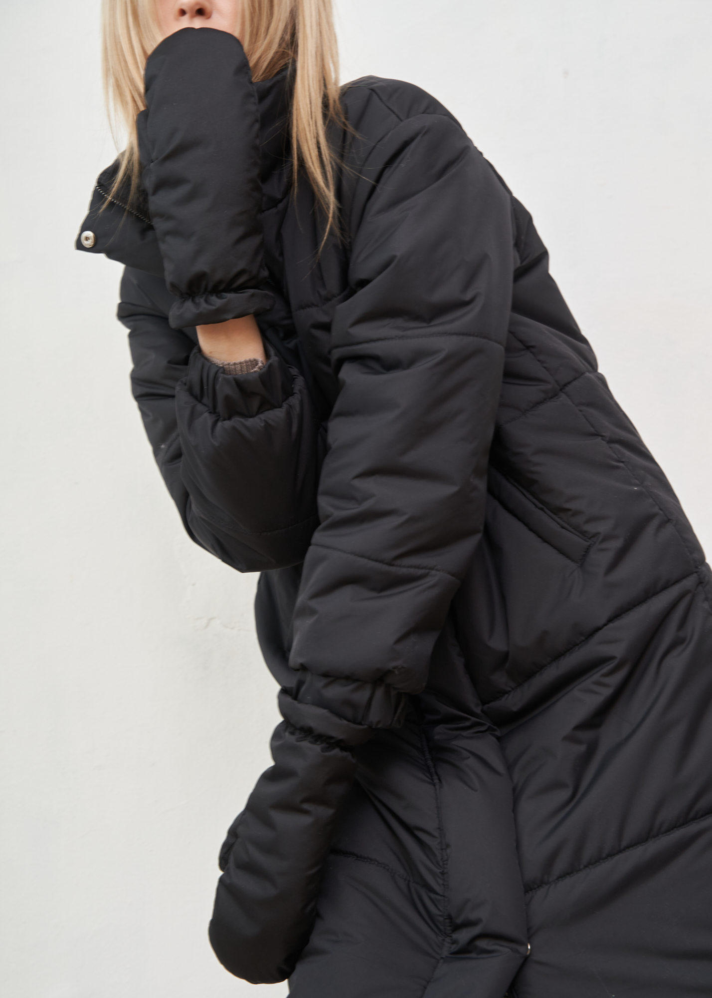 Варежки. утепленные флисом BLACK