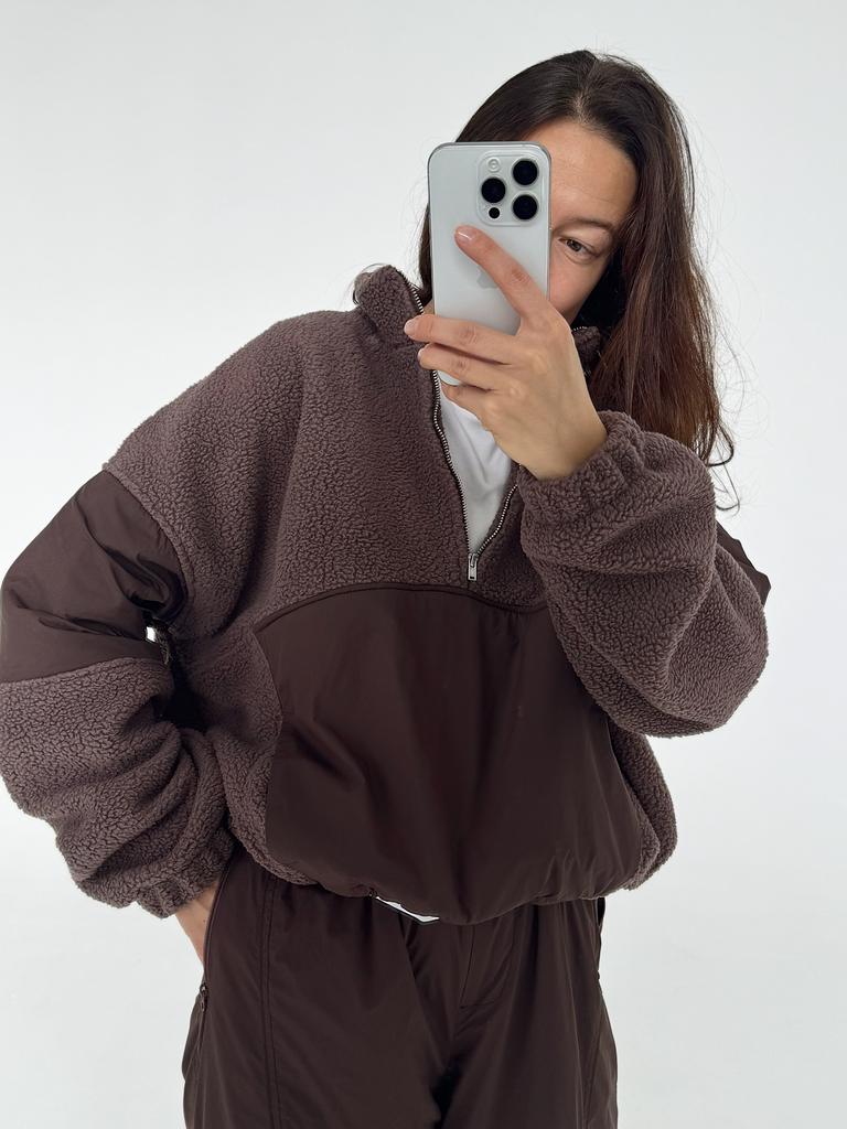 Свитшот флисовый утепленный BROWN