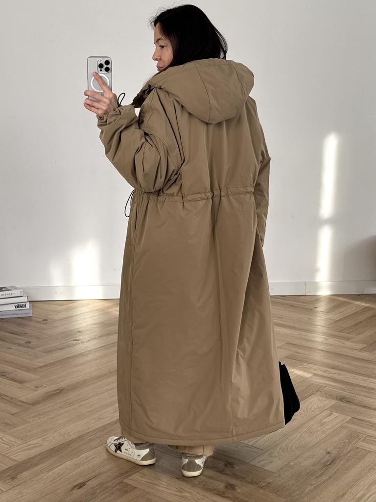 Демисезонное пальто  Light с капюшоном BEIGE