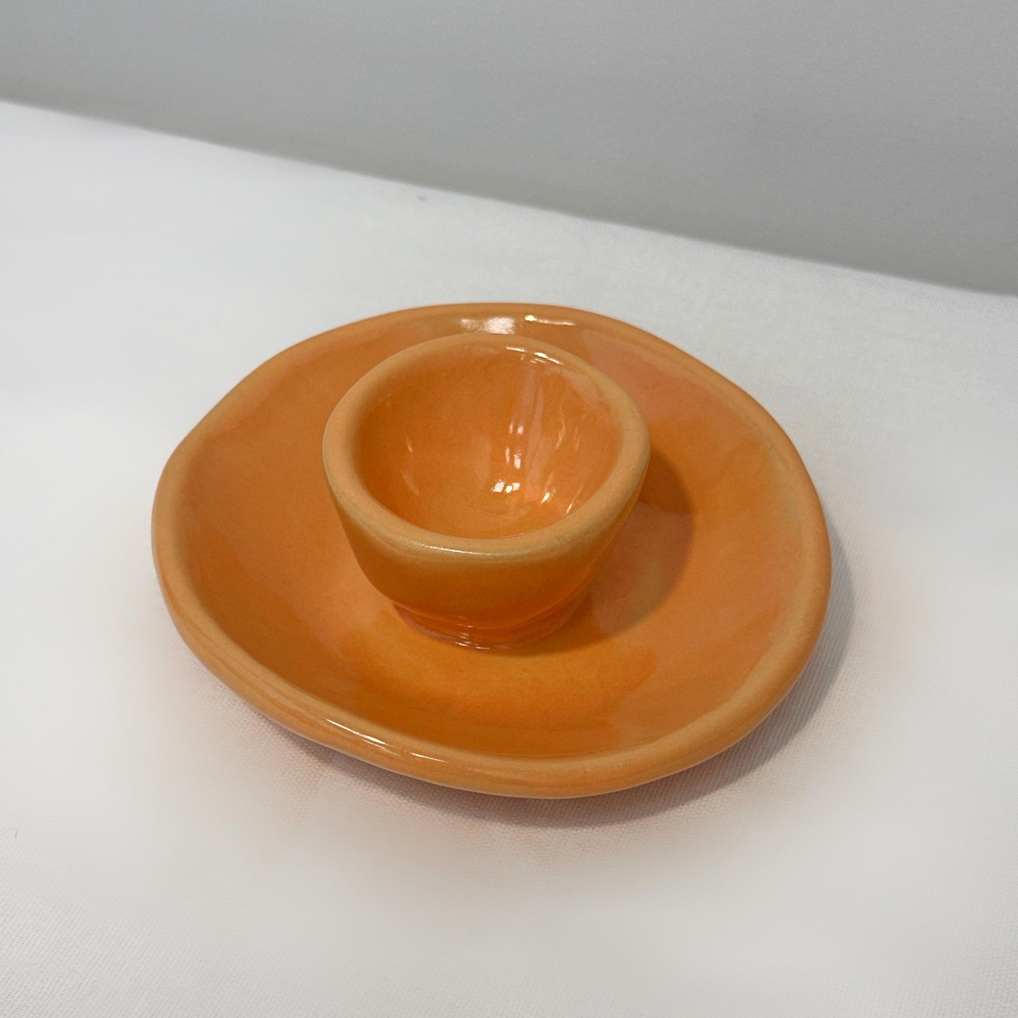 Подставка под яйцо оранжевая