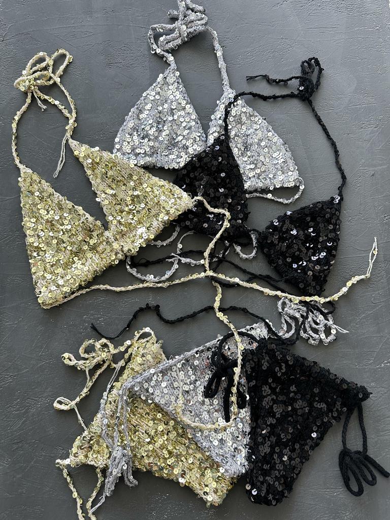 Купальник с пайетками