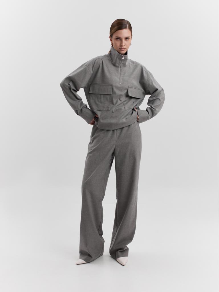 Брюки из шерсти на кулиске