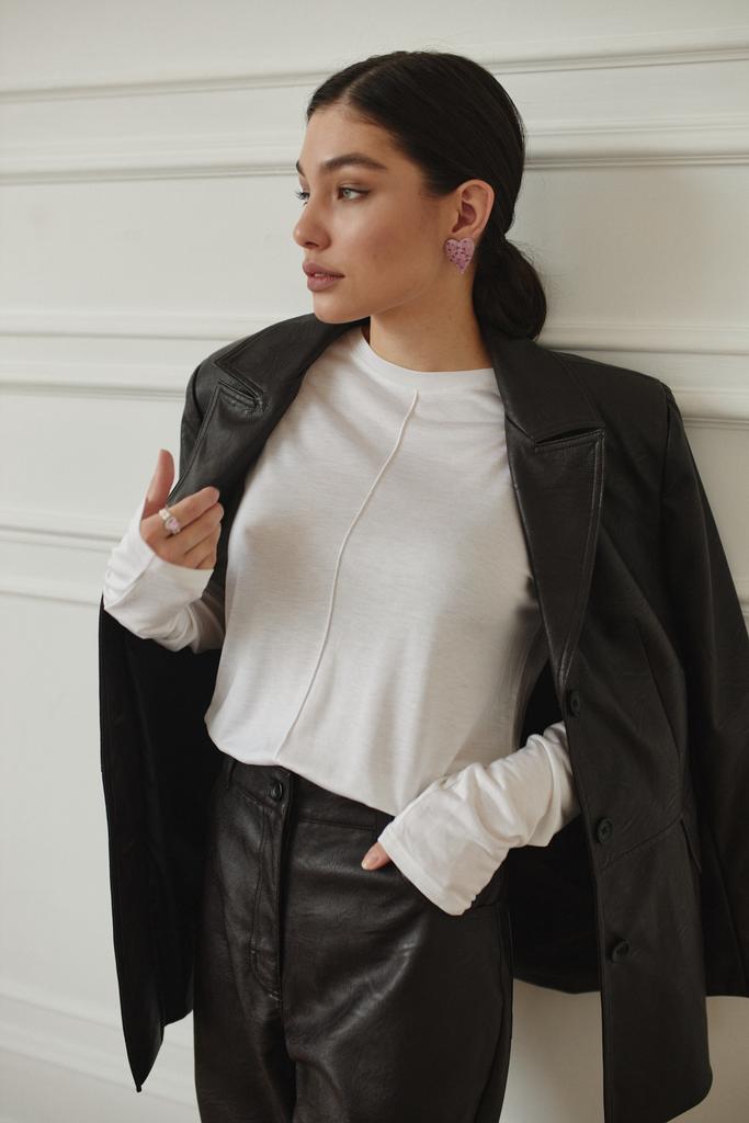 Лонгслив белый