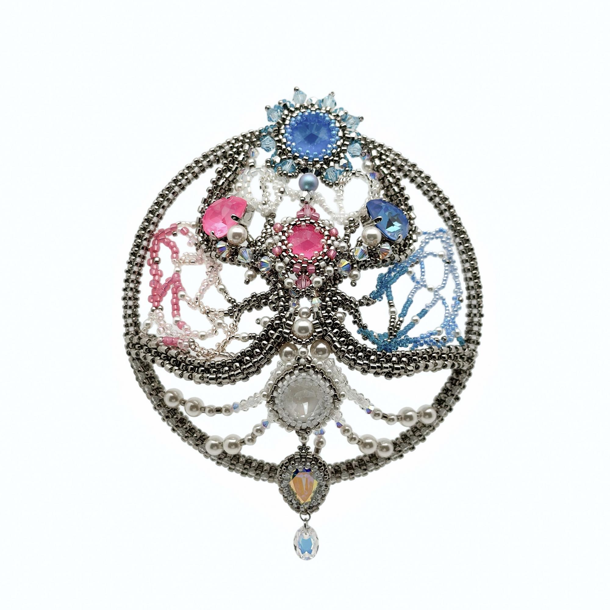 Заколка для волос "Талисман жемчужной Кицунэ"