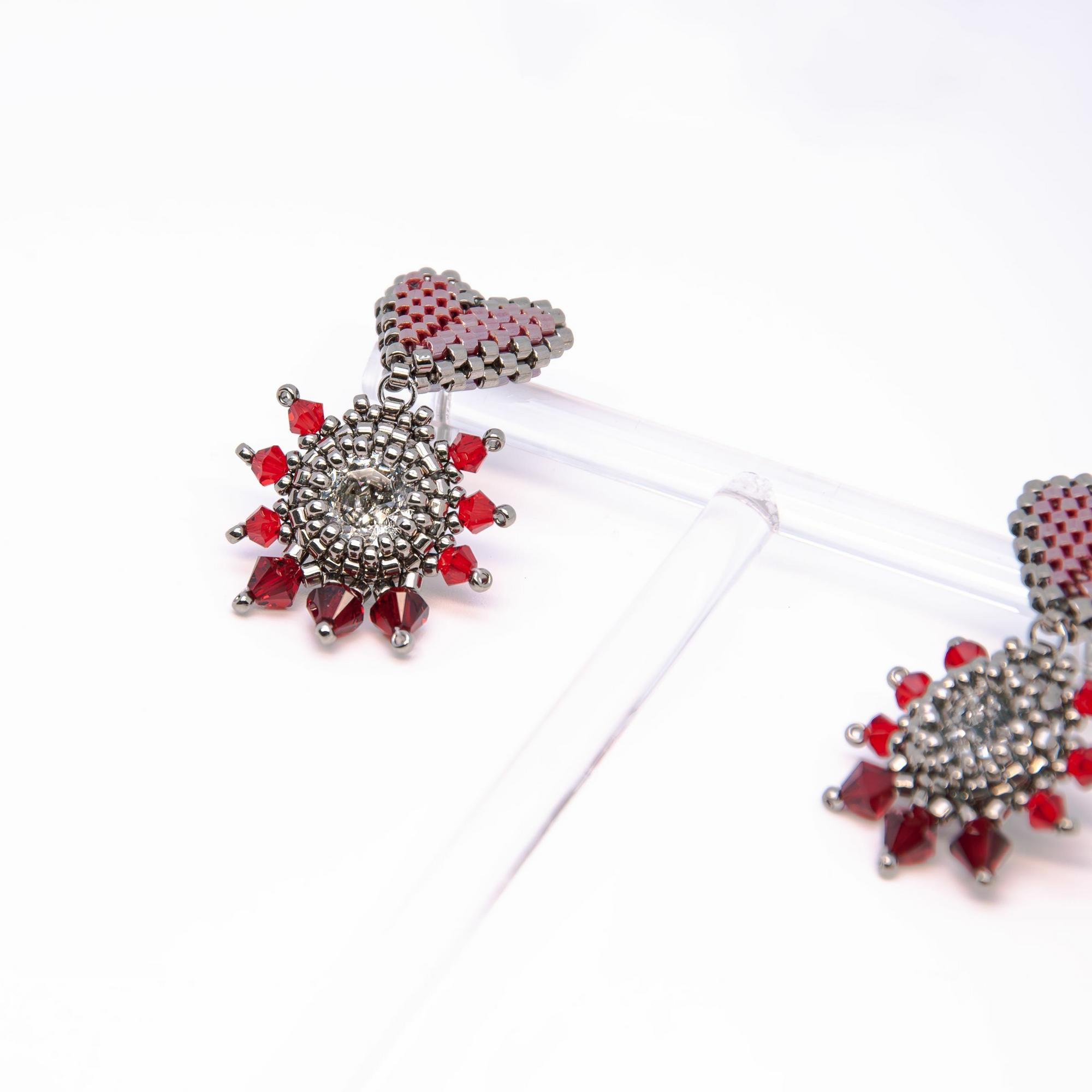 Серьги "Лёд и пламя"