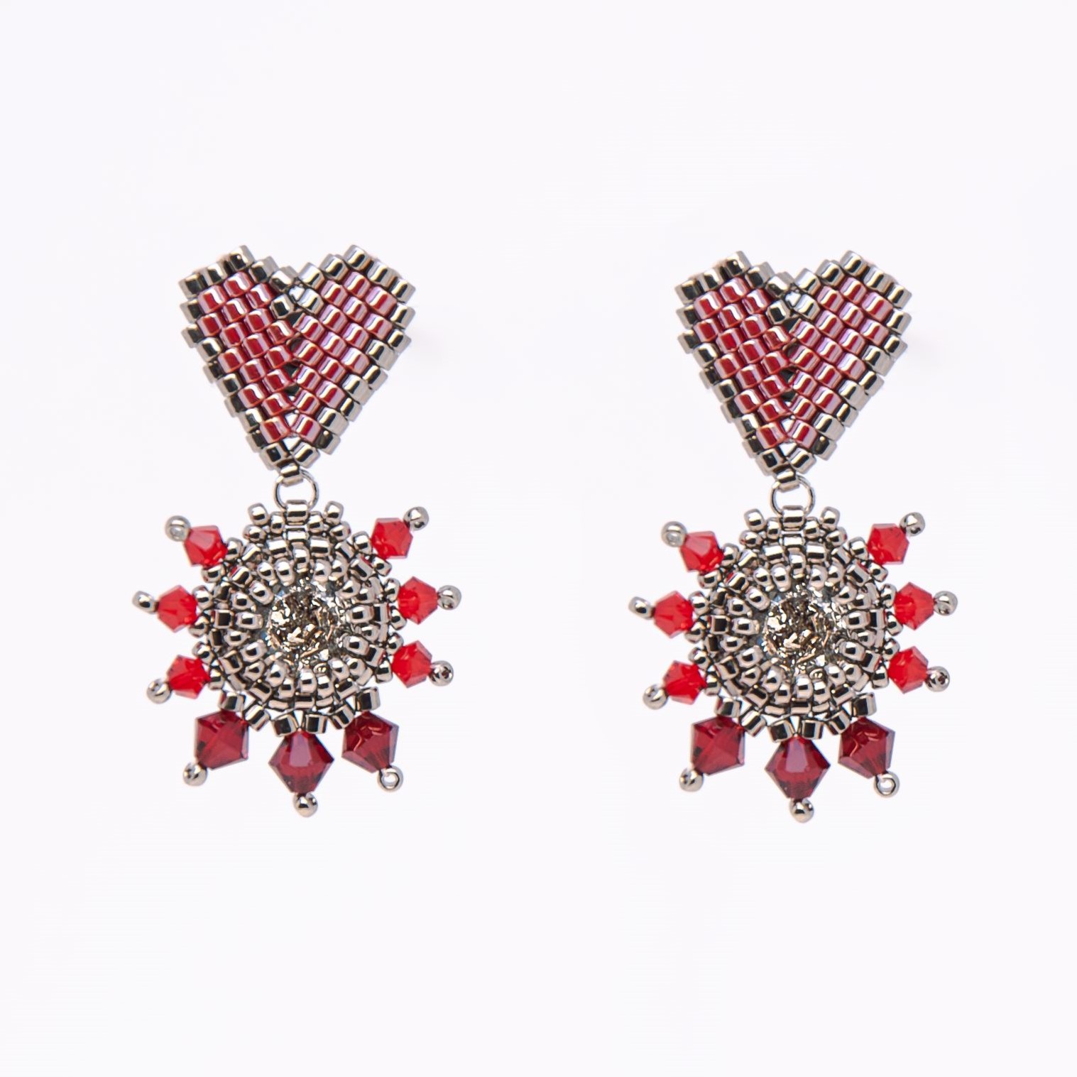 Серьги "Лёд и пламя"