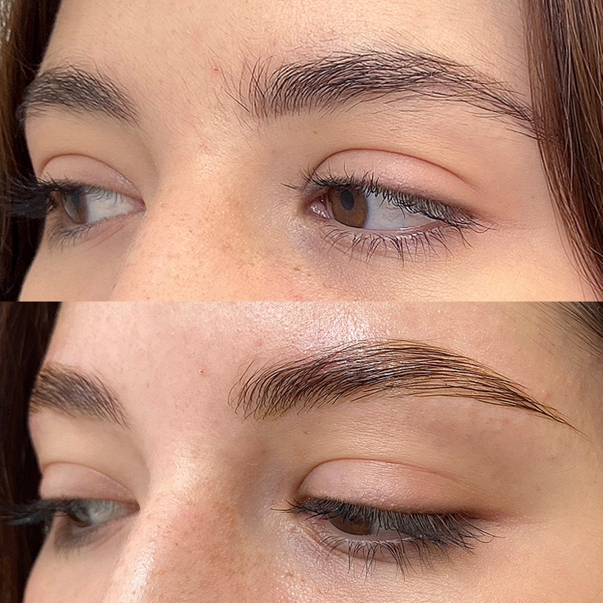 Прореживание бровей