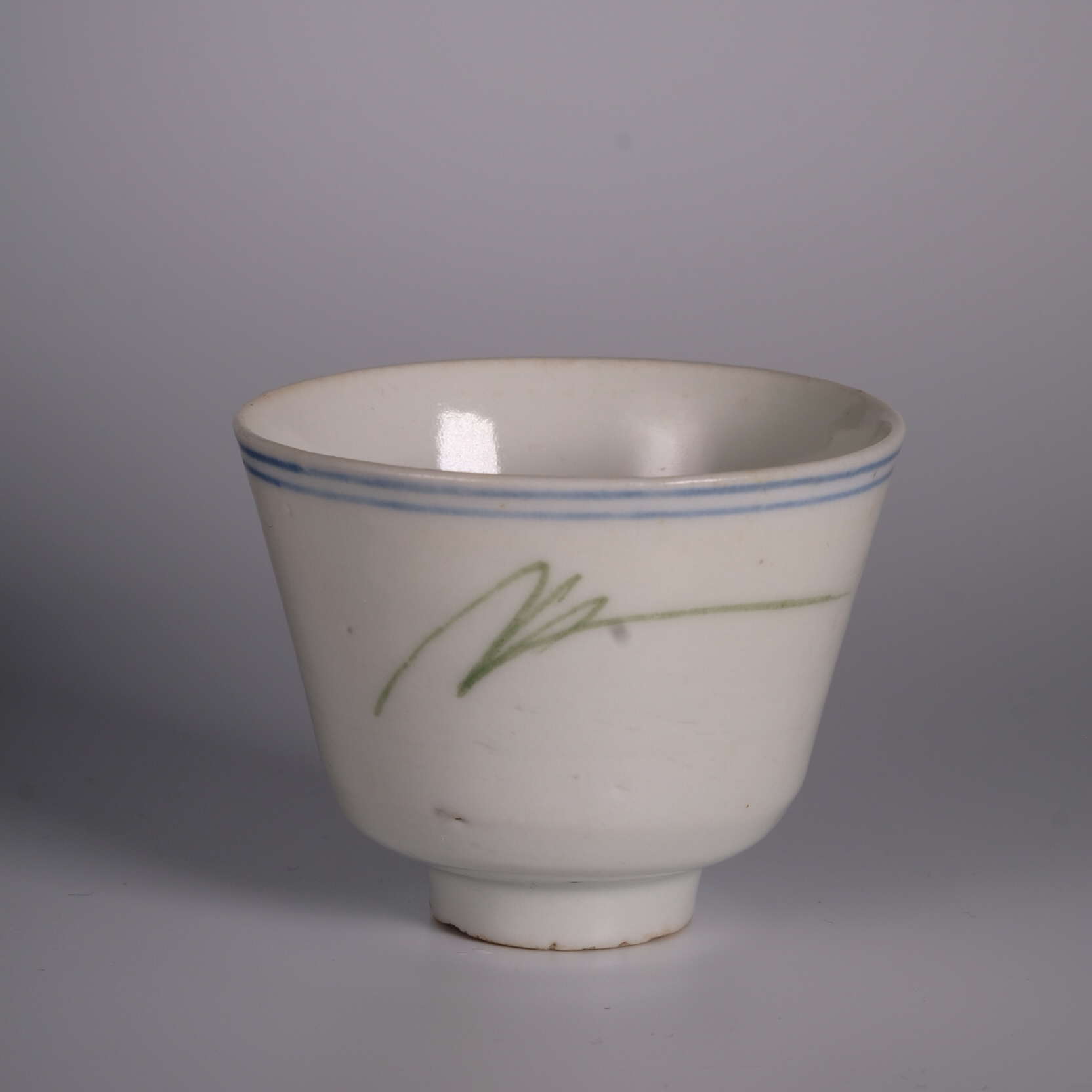 Пиала с цветочками конца Цин 35-45мл