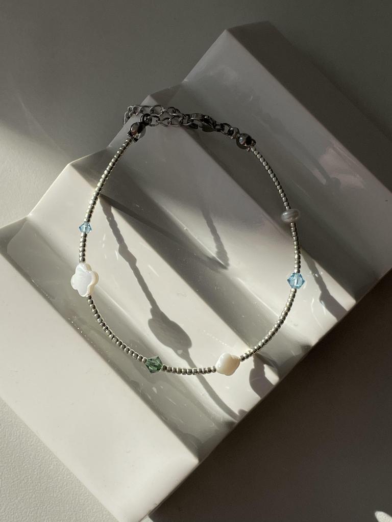 Браслет с кристаллами silver N2