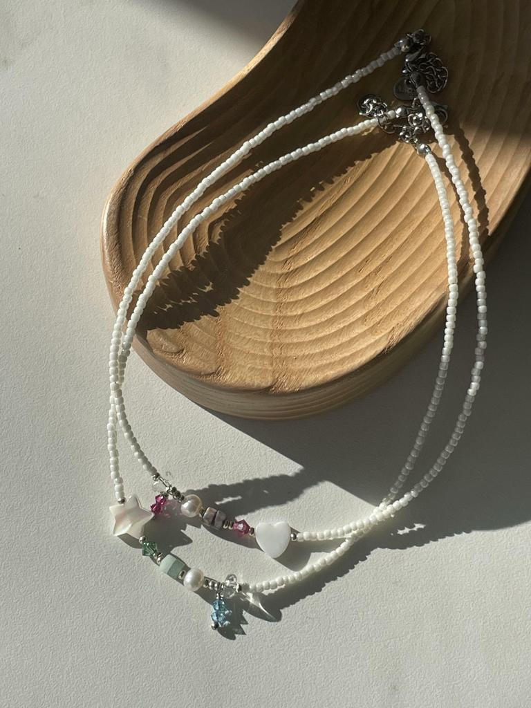 Чокер из бисера My love silver