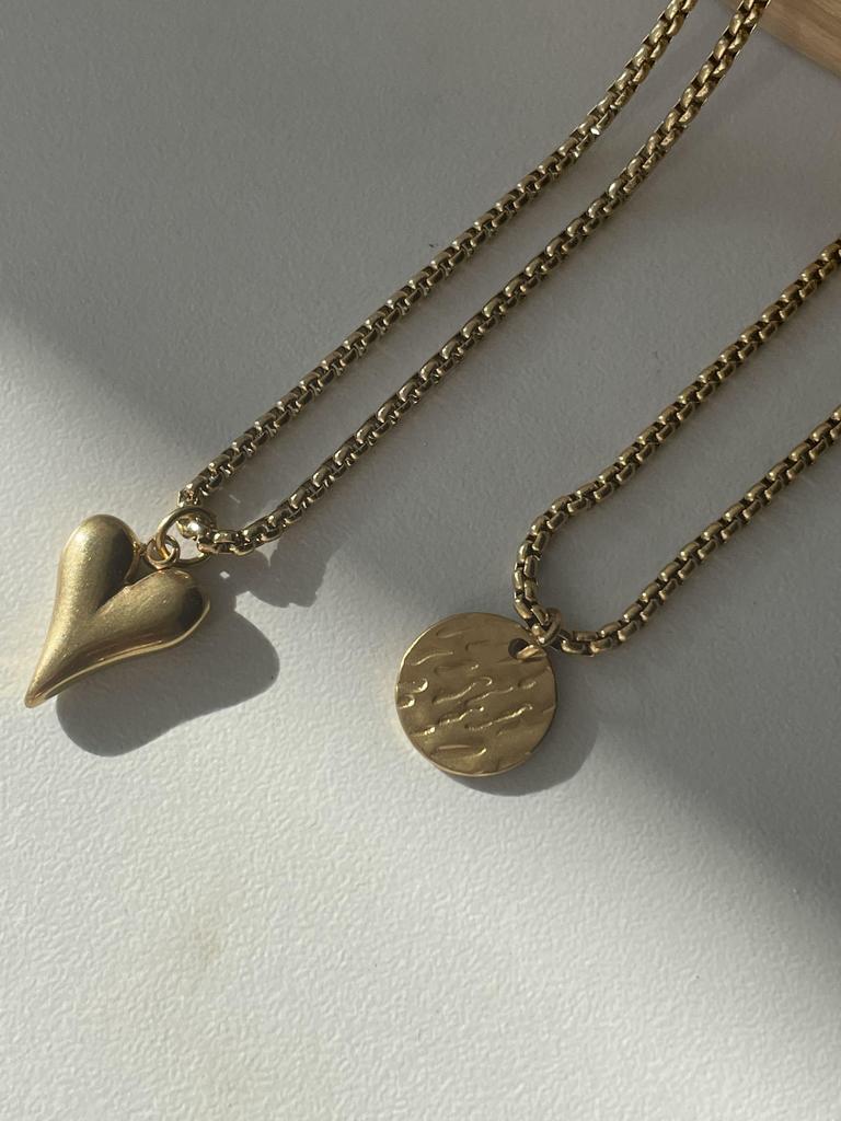 Подвеска из стали с позолотой Сердце