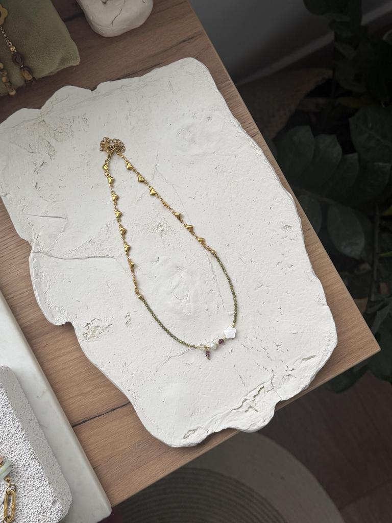 Колье My flowers green