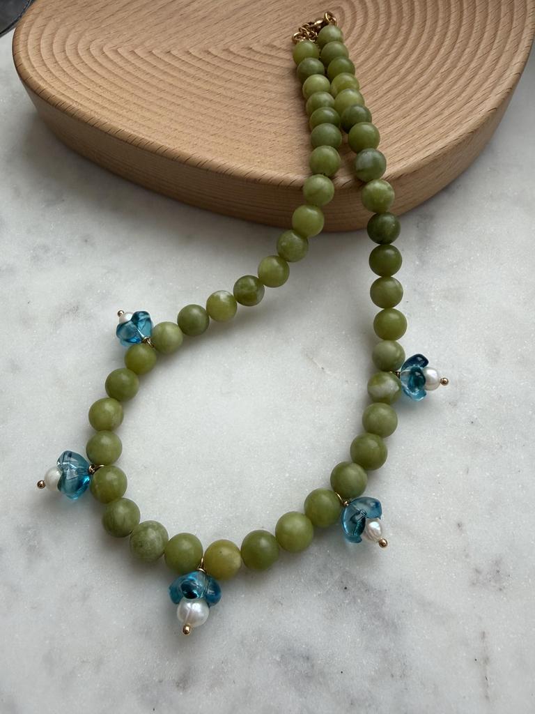 Колье Незабудки