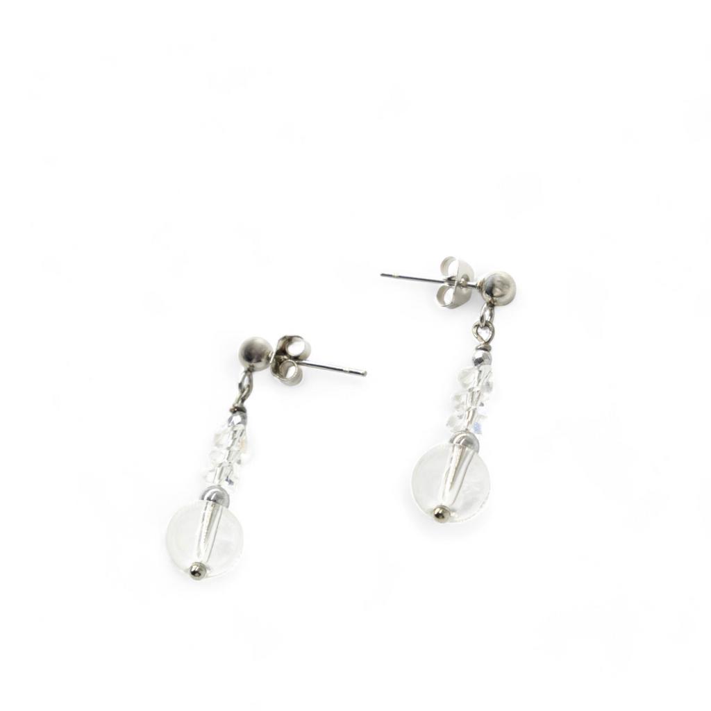 Серьги из крупного и граненного хрусталя