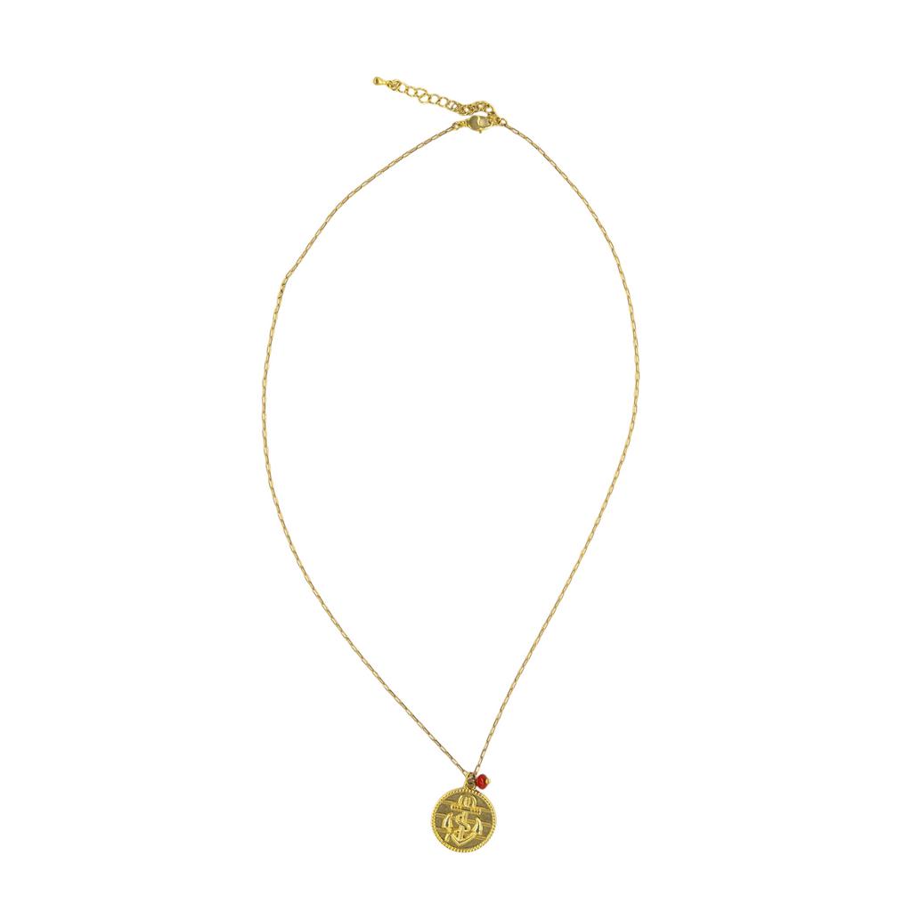 Подвеска с якорем в золоте