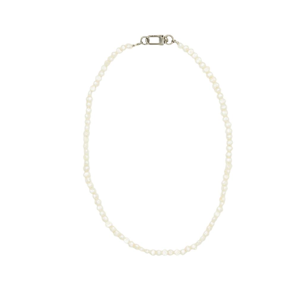 Колье из крупного жемчуга в серебре