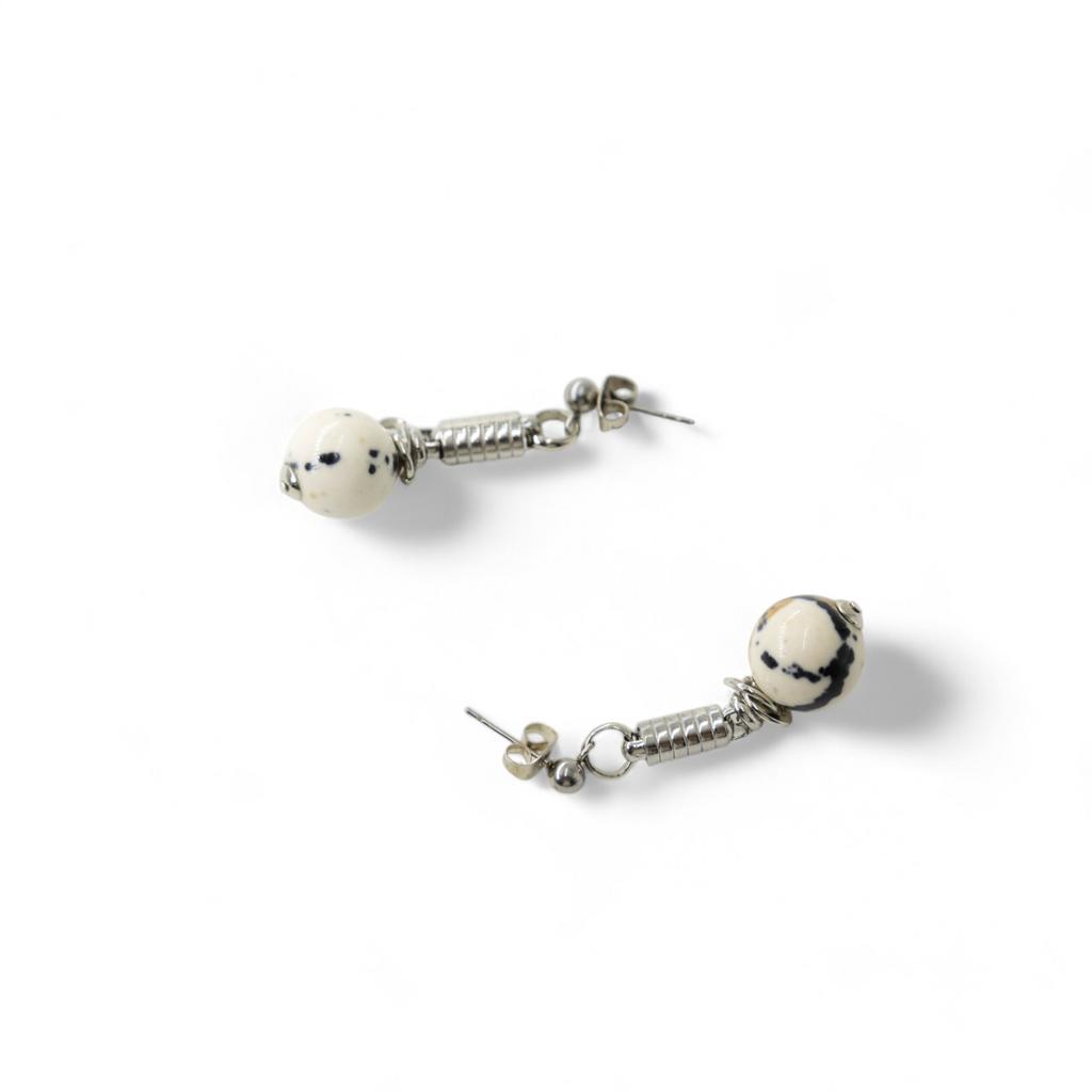 Серьги-гири цветные из агата