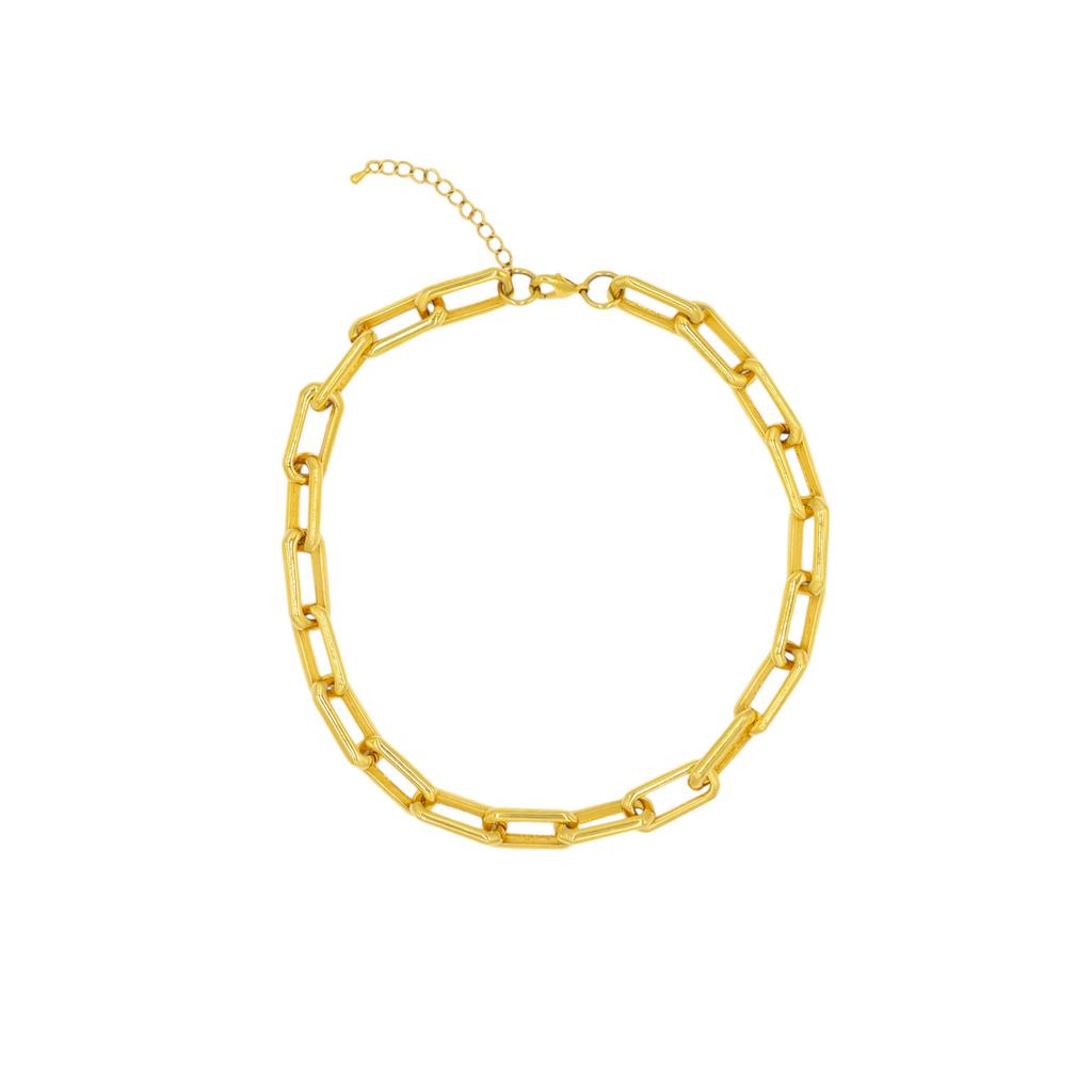 Геометричное колье-цепь