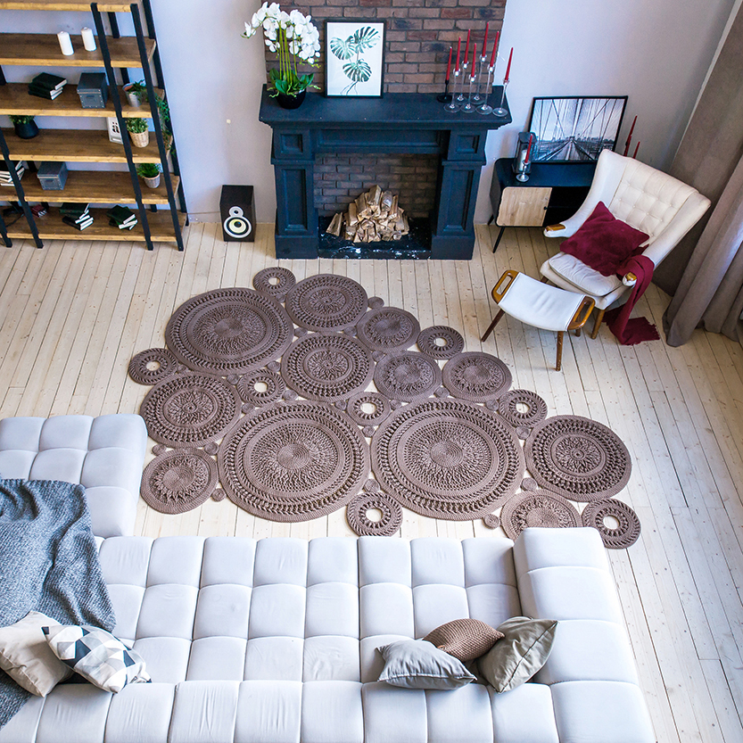 Порядное текстовое описание "Ковер LaceCoins (Монеты)"