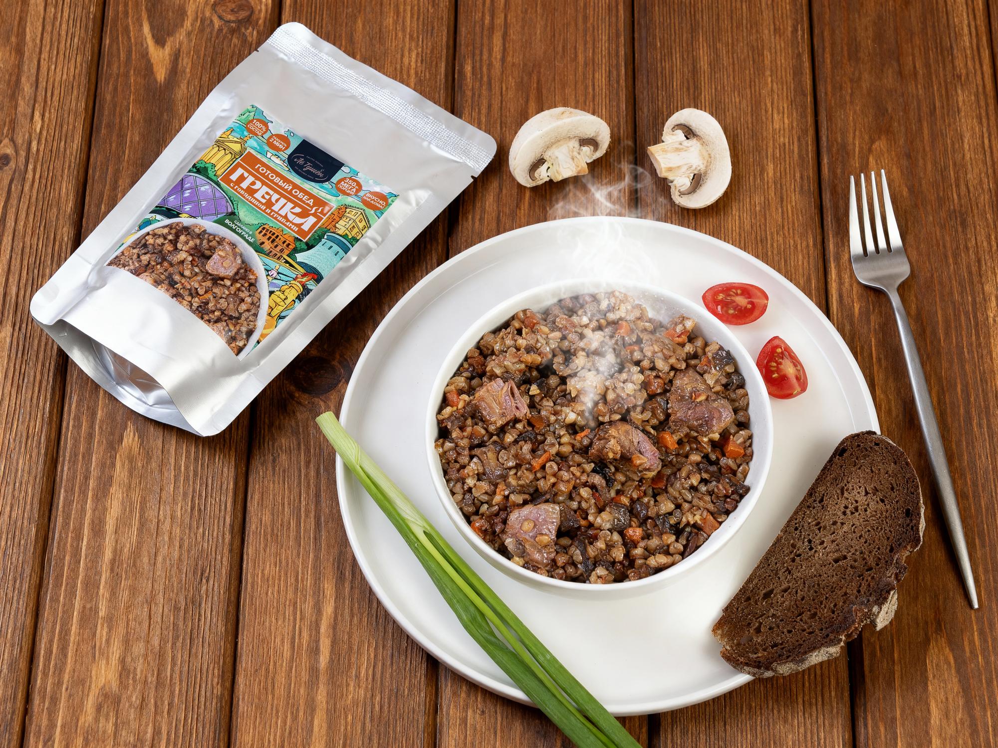 Гречка с говядиной и грибами