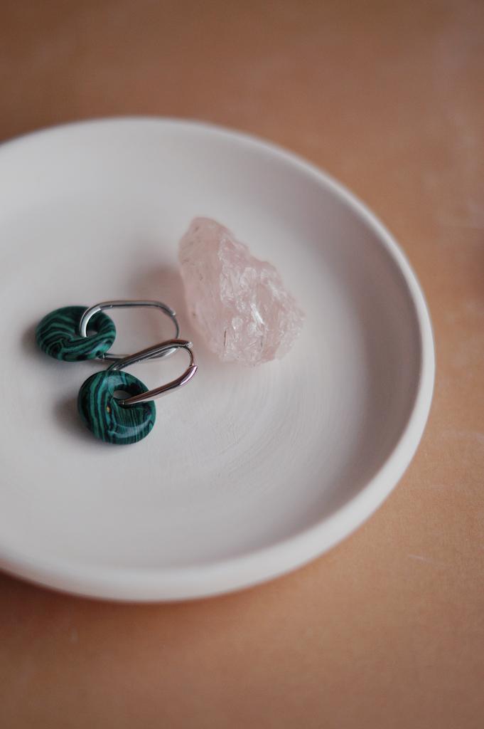 Серьги-конструктор малахит