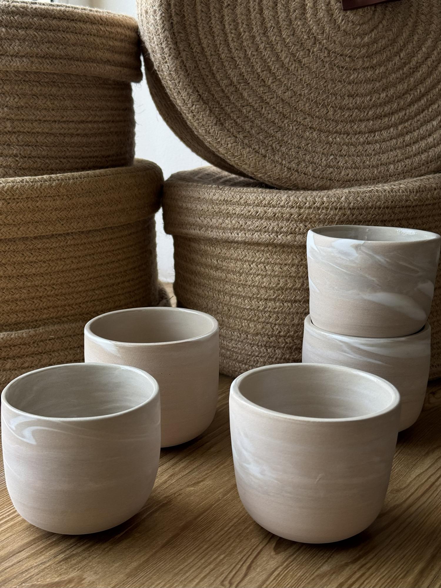 Стакан "Нерикоми" бежевый