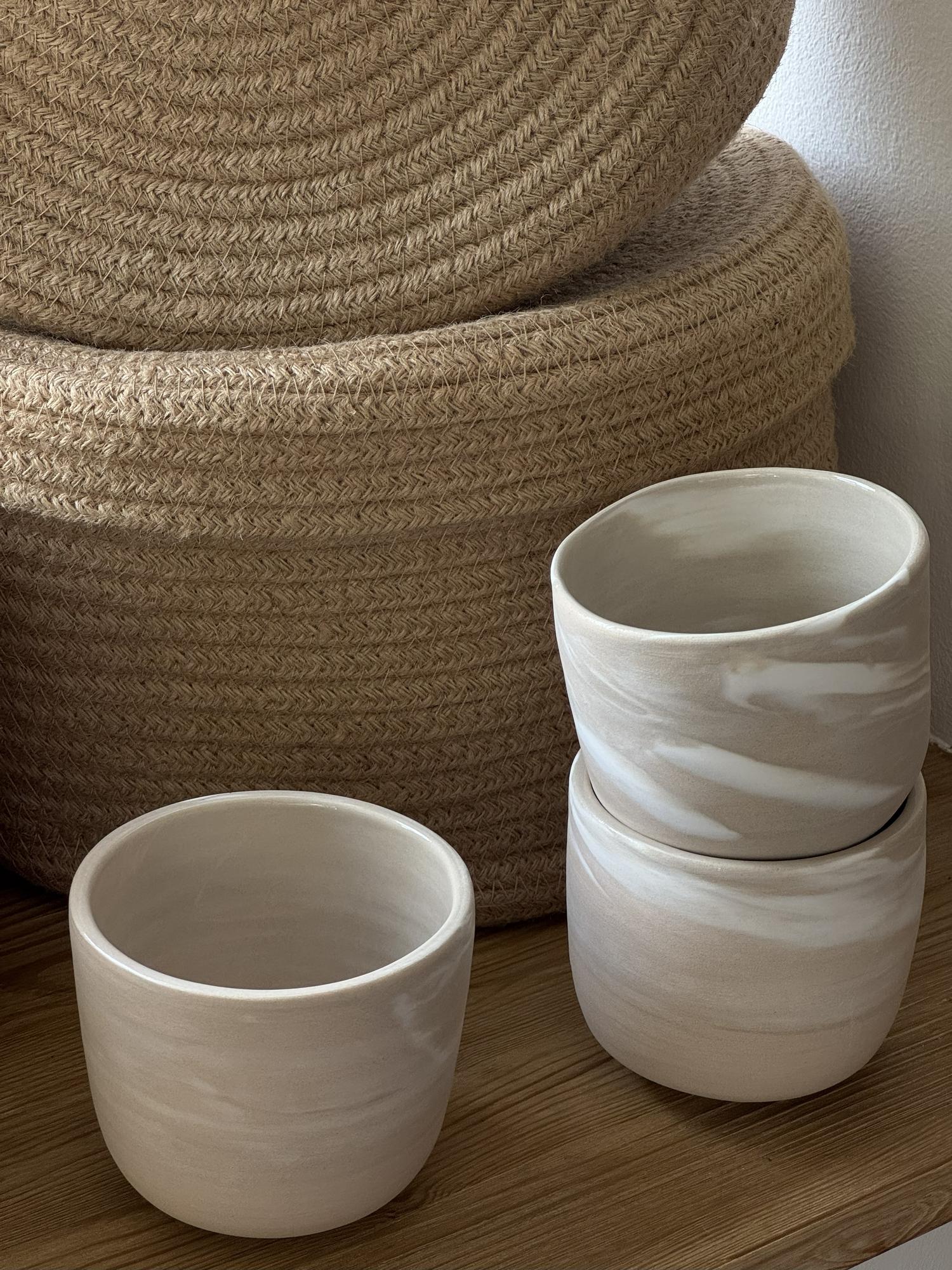 Стакан "Нерикоми" бежевый