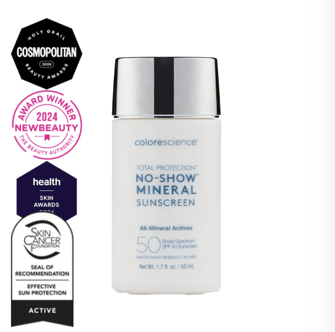 Total Protection No-Show Mineral Sunscreen Минеральный солнцезащитный крем SPF 50