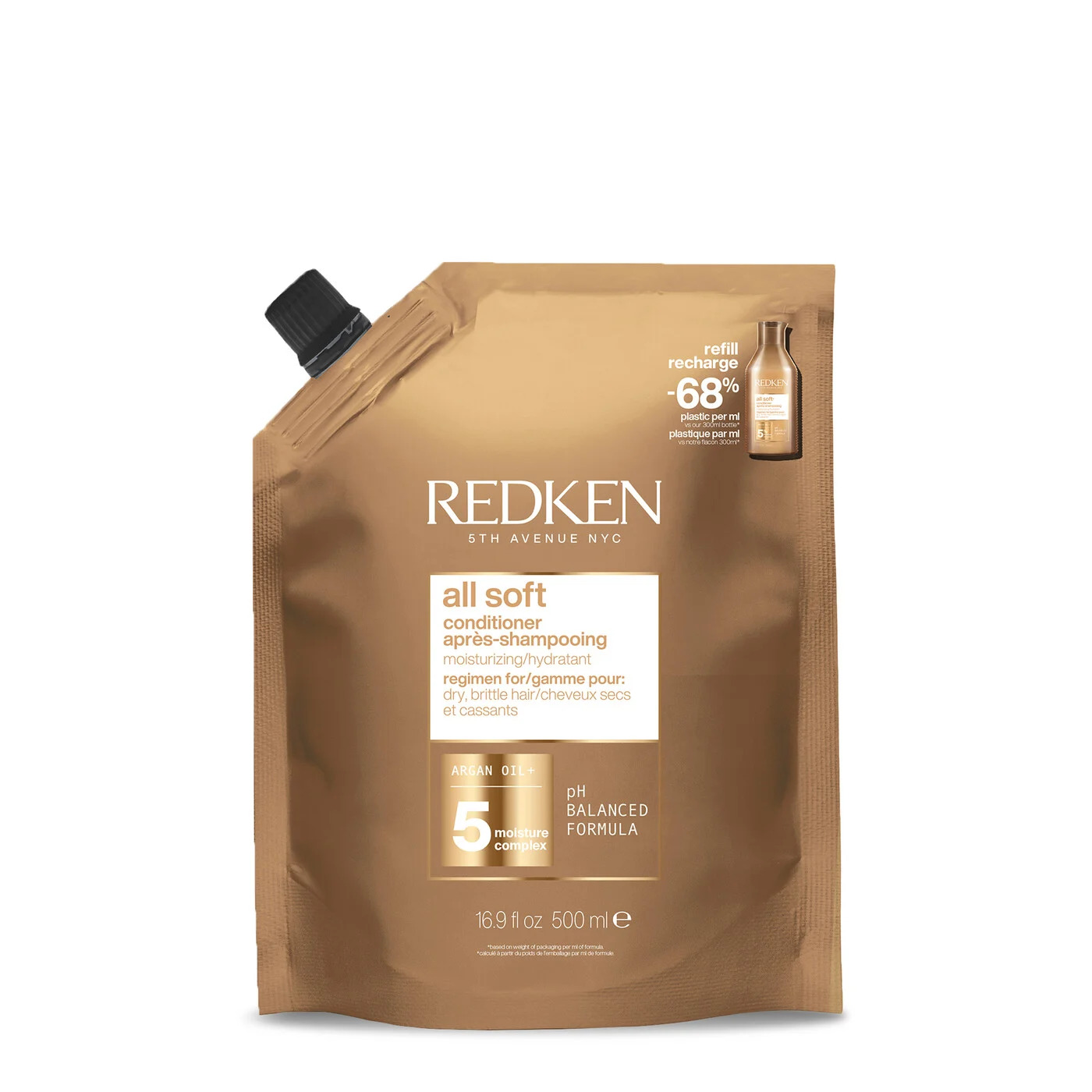 NEW! Кондиционер REDKEN All Soft  500мл сменный блок