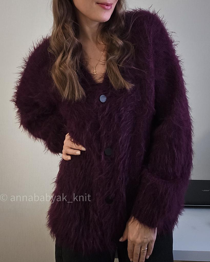 Мастер-класс "Полосатый и мохнатый кардиган"