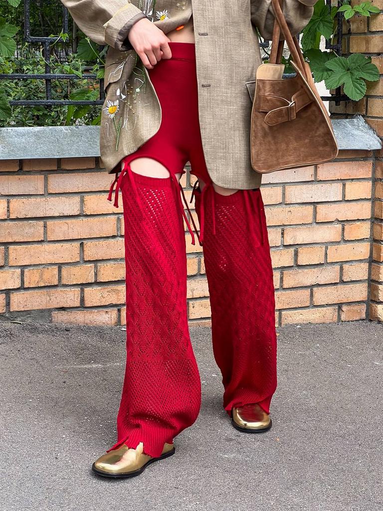 Брюки (ноговицы + шорты) бордо