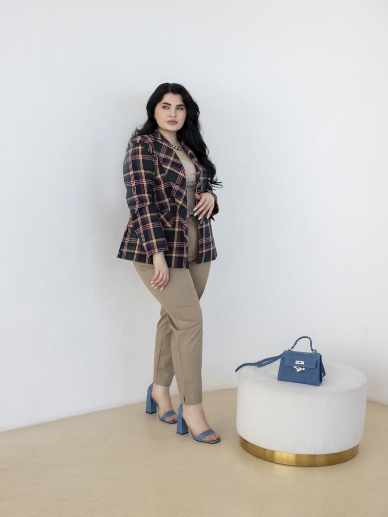 Жакет приталенный в клетку (под заказ), в наличии 4 шт