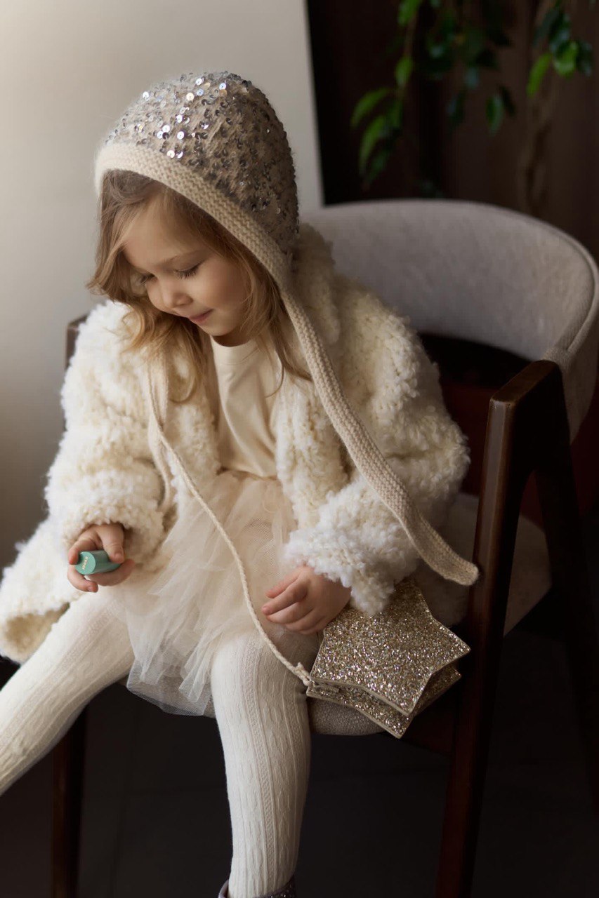 мастер-класс на чепчик с пайетками