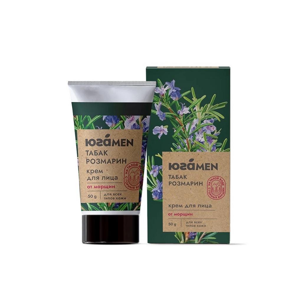 Крем для лица мужской от морщин Розмарин и табак, ЮГА MEN