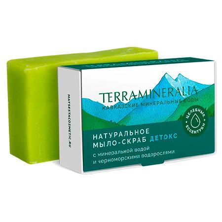Натуральное мыло-скраб «Детокс» с минеральной водой и черноморскими водорослями, TERRAMINERALIA