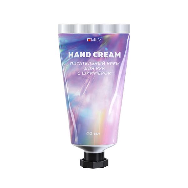 Питательный крем для рук с живицей и шиммером «GOLDEN» с ароматом Кашемир, MILV
