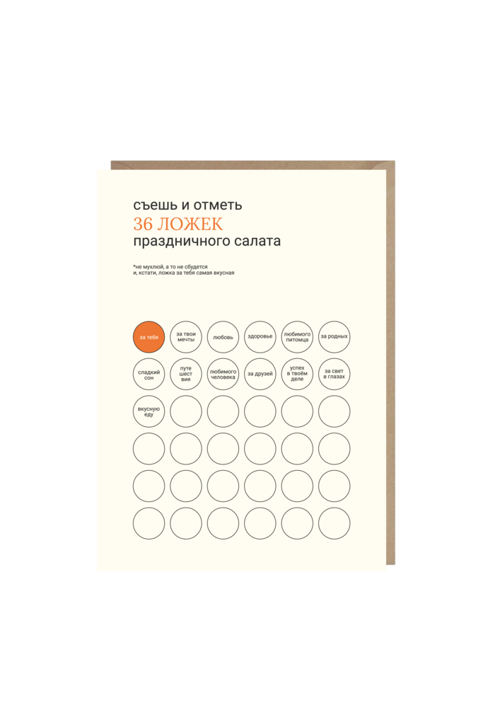 открытка "36 ложек"
