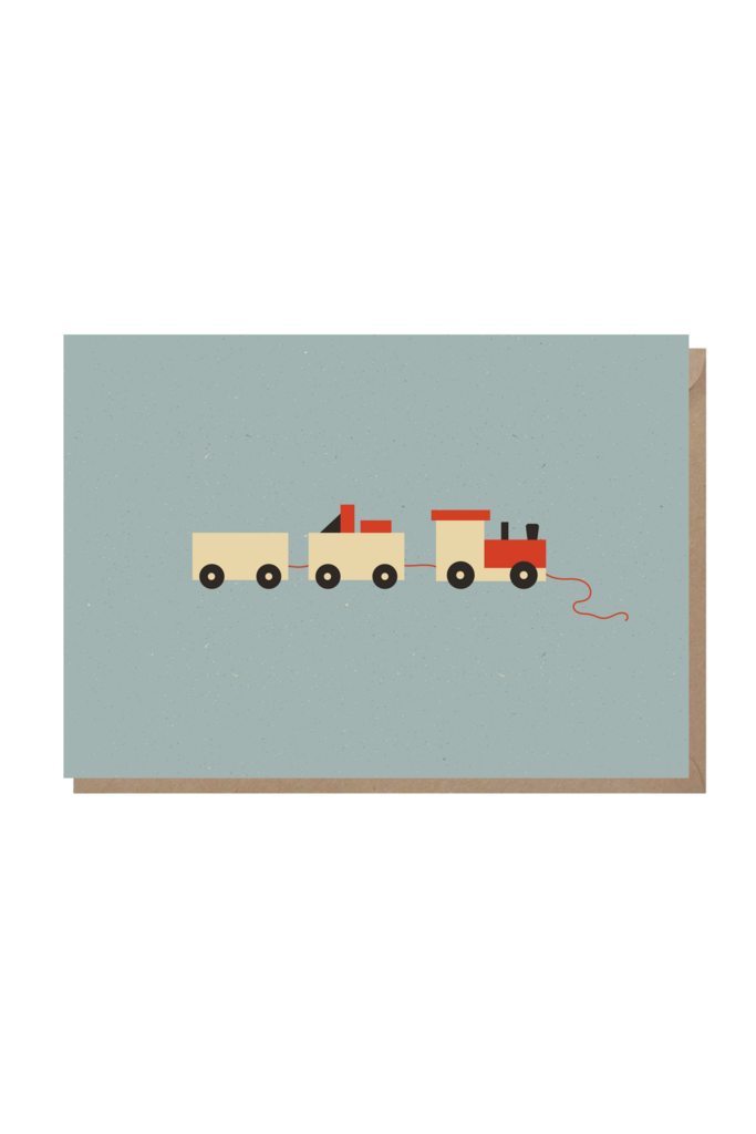 открытка "паровозик"