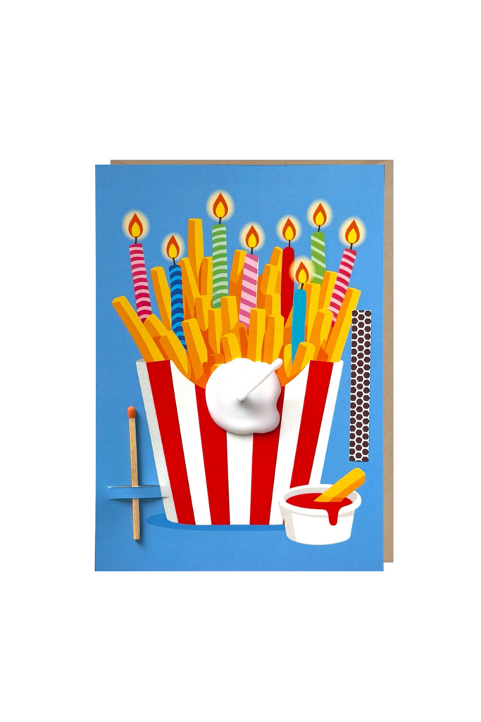 открытка-свечка "картошка фри"