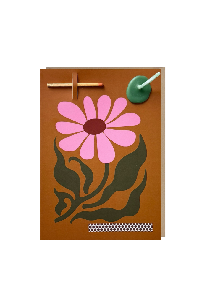 открытка-свечка "цветок"