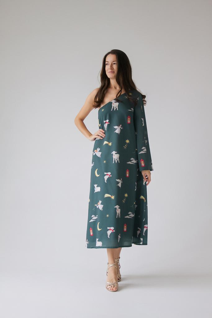 Платье ангелы изумруд