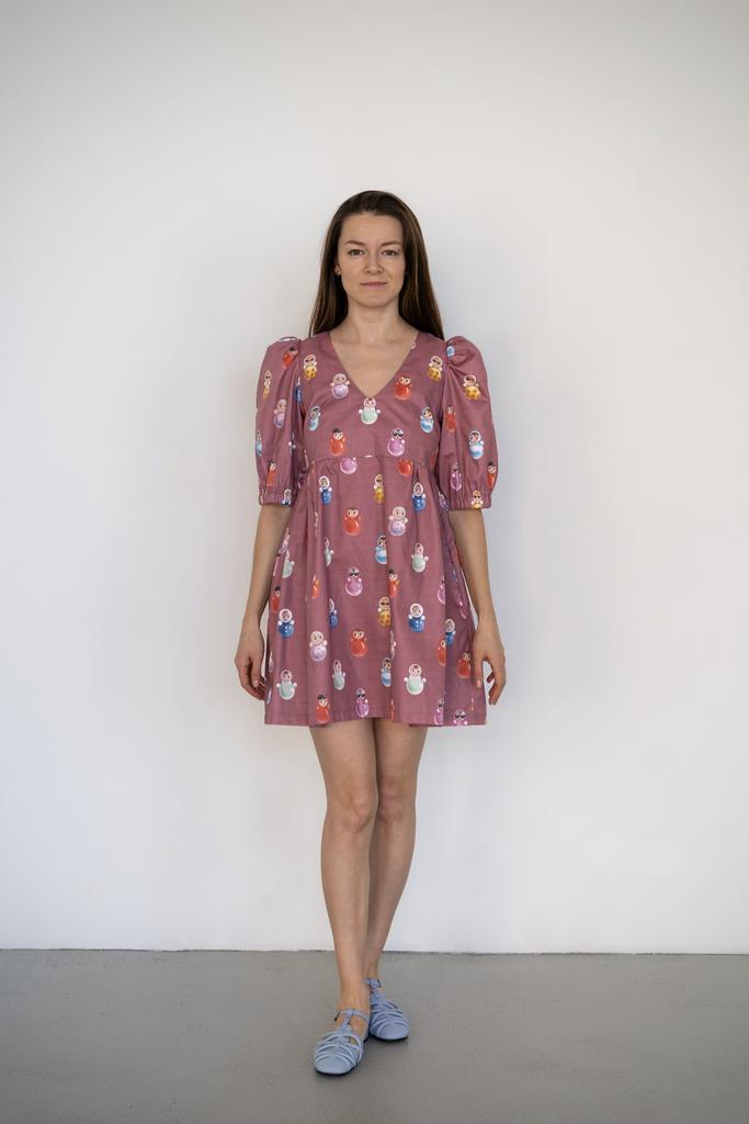 Платье неваляшки вишневое