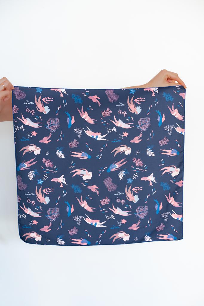 Платок русалки синие