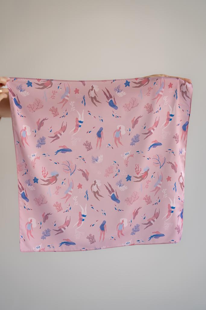 Платок русалки розовые