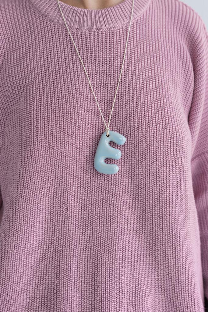 Подвеска голубая E